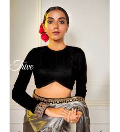 Made To Order Indian Designer Velvet velvet Saree Lehenga Blouse Deep V Neck Elbow Length Sleeves blouse This Made to Order/Made to Measurement/Custom Made Indian Ethnic Blouse. - Fabric - Velvet - Color - black - Princess Cut - Rich Lined -  elbow sleeves - Extra margin and extra stitches included in the blouse - It can be customize in any color, design or size  PLEASE NOTE: BUYERS ARE RESPONSIBLE FOR ANY CUSTOMS AND IMPORT TAXES THAT MAY APPLY. This is a made to order product. If you opt for 'Made To Measurement Option', we will provide a measurement template and you can share the measurements likewise. If you want to opt for 'Standard Size', Please refer to the size chart provided in the listing. MEAUREMENTS & CUSTOMIZATIONS This blouse can be purchased in your standard sizing and patte Velvet Blouse Designs Indian Black, Full Sleeves Blouse With Saree, Velvet Blouse For Lehenga, Full Sleeve V Neck Blouse Designs, Full Sleeves Blouse Designs Saree, Velvet Blouse For Party, Black Velvet Blouse For Party, Diwali Party Wear Long Sleeve Blouse, Elegant Black Velvet Blouse