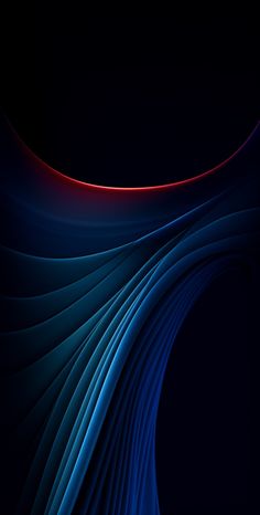 an abstract blue and red wallpaper with wavy lines on the bottom half of it