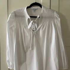 Derek Lam Blouse Elegant Tie Neck Blouse For Brunch, Derek Lam, Color White, Size 2, Blouses, Womens Tops, Women Shopping, White, Quick Saves