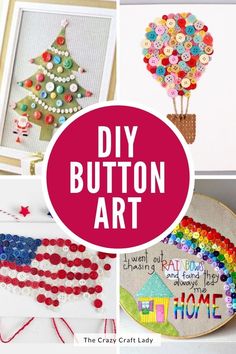 the crafty craft lady's diy button art is great for kids to make