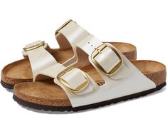 Birkenstock Arizona Big Buckle | Zappos.com Big Buckle Birkenstock, Birkenstock Arizona Big Buckle, Birkenstock White, Arizona Big Buckle, White Birkenstocks, Neutral Heels, Birkenstock Women, Chic Sandals, Boot Jewelry