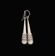 DUE TO THE LOCK DOWN, ALL ORDERS SHIP BY DHL EXPRESS These earrings are made from sterling silver and feature an intricate handmade design. The pearls are cultured ivory mabe pearls. The length of each earring is 1.5 inches. Each earring weighs approx 3 grams. Check our our other earrings: https://www.etsy.com/shop/KartiniStudio?section_id=16840717&ref=shopsection_leftnav_3 Silver Pearl Drop Earrings With Intricate Design, Silver Filigree Drop Pearl Earrings, Silver Filigree Pearl Drop Earrings, Silver Dangle Pearl Earrings With Intricate Design, Silver Intricate Dangle Pearl Earrings, Intricate Silver Dangle Pearl Earrings, Classic Silver Pearl Earrings With French Hook, Elegant Silver Pearl Earrings With Filigree, Elegant Sterling Silver Filigree Teardrop Earrings