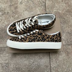 Madewell Sidewalk Low Top Canvas Sneakers. Adorable Leopard Print. Size 7. True To Size. New In Box. Everyday Fall Sneakers With Speckled Midsole, Low-top Fall Sneakers With Speckled Midsole, Low-top Sneakers With Speckled Midsole For Fall, Fall Low-top Sneakers With Speckled Midsole, Fall Gum Sole Lace-up Sneakers, Brown Sneakers With Contrast Sole For Walking, Everyday Fall Sneakers With Gum Sole, Fall Everyday Sneakers With Gum Sole, Brown Sneakers With Gum Sole For Walking