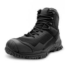 PRICES MAY VARY. Sustainable Design and Materials - Constructed with eco-friendly resilience, our tactical boots feature an upper and tongue made from recycled fabric, a collar and quarter lining of recycled material, and 50% recycled shoelaces, ensuring durable performance and comfort in any setting. Anti-Fatigue All Day Comfort - Perfect for anyone standing or working long hours. Easily remove the insoles to find your right fit. Reinforced Toe and Heel - Protect your feet from impacts and prov Tactical Lace-up Impact Resistant Hiking Boots, Durable Combat Boots For Hiking, Durable Combat Work Boots For Outdoor Activities, Durable Lace-up Combat Waterproof Boots, Durable Combat Waterproof Boots For Hiking, Durable Combat Work Boots For Outdoor, Tactical Outdoor Work Boots Shock Resistant, Durable Techwear Combat Boots With Round Toe, Rugged Wear-resistant Work Boots For Outdoor Activities