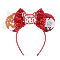 Turning Red Mouse Ears Headband Collection 12 Mickey Ears Headband, Headband Collection, Turning Red, Mouse Ears Headband, Red Peach, Bag Display, Ears Headband, Mickey Ears, Ear Headbands