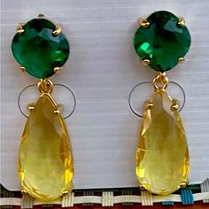 Earrings Can Be Worn To An Elegant Affair Or Just For Fun! Yellow Earrings For Party, Yellow Drop Clip-on Earrings For Party, Punk Costume, Marcasite Earrings, Butterfly Wing Earrings, Boho Style Earrings, Stone Dangle Earrings, Long Tassel Earrings, Long Drop Earrings