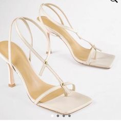 Brand New Never Worn! Tony Bianco Hiranni Sandals, Cream Lace Open Toe Heels, Luxury 4-inch Cream Heels, Cream Almond Toe Sandals With 4-inch Heel, Cream Pointed Toe Sandals With 4-inch Heel, Tony Bianco, Shoes Women Heels, Shoes Heels, Size 6