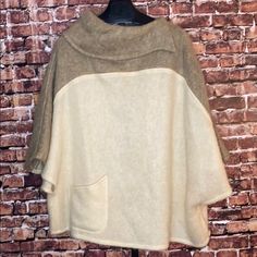 Ivory/Tan Poncho From Dublin, Ireland Dublin Ireland, Shrug Sweater, Dublin, Sweaters For Women, Women Shopping, Color, Design, Ponchos