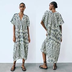 Easy Boho Chic I Loooooove This, But Sadly Not My Size Comfy, Easy, Throw-On-N-Go Caftan Midi Dress In A Beautiful Printdress Up Or Wear Over Swim, The Perfect Travel Piece Due2 Ramie Fabric (Holds Shape, Minimal Wrinkling, Magicetc.)Nwt Sz L , Oversized 36”Underarm2underarm 50”L Casual V-neck Kaftan For Daywear, Relaxed Fit V-neck Midi Dress For Beach, Summer Midi Dress With Kimono Sleeves, Beach Midi Dress With Floral Print And Relaxed Fit, Summer Midi Dress With Kimono Sleeves For Daywear, Relaxed Fit Floral Midi Dress For Beach, Bohemian Summer Kaftan For Daywear, Bohemian Kaftan For Summer Daywear, Bohemian Printed Midi Dress For Daywear