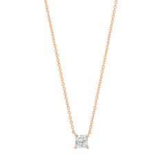 The 14K Gold Diamond Square Solitaire Necklace is a forever piece that catches the light at any angle. Featuring one brilliant square diamond held tightly by elegant gold prongs, this necklace can be worn at 14", 15" and 16".The Diamond Square Solitaire Necklace is only available in yellow gold. 0.55 carat SBN33-YG-WD All sales are final. Diamond Baguette, Diamond Stacks, Solitaire Necklace, Necklace Layered, Gold Ear Cuff, Diamond Solitaire Necklace, Ear Cuff Earings, Solitaire Necklaces, Square Diamond