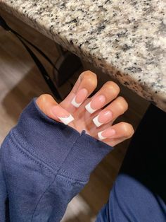 white french tip nails with pink base Nails With Pink Base, French Tip Nails With Pink, Nails With Pink, French Tips, French Tip Nails