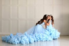 Light Blue mommy and daughter set 2 Dress maternity gown Flower girl Princess Dress Pregnancy dress Pregnancy Photo Shoot, Mommy And Daughter, Pregnancy Dress, Pregnancy Photo, Maternity Gown, Dress Maternity, Girl Princess Dress, Matching Dresses, Princess Dress