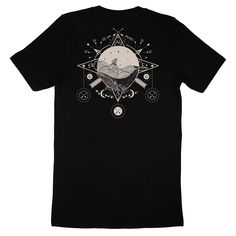 Whale and compass design featuring antique compass and boho navigation elements. High-quality durable screen printed design on a 100% cotton t-shirt. Black Screen Print T-shirt For Adventure, Black T-shirt With Screen Print For Adventure, Black Graphic Print T-shirt For Adventure, Vintage Adventure Graphic T-shirt, Vintage Graphic Print T-shirt For Adventure, Vintage Short Sleeve T-shirt For Adventure, Compass Design, Design Tshirt, Screen Printing Designs