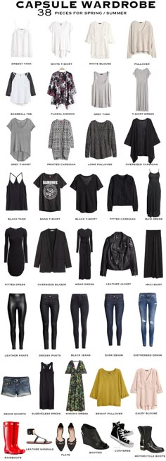 I had to make a small adjustment to my Spring/Summer capsule wardrobe due to the fit of some items. This is the updated version. #capsule #capsulewardrobe Summer Suitcase, Minimalist Moda, Spring Summer Capsule Wardrobe, Oversize Cardigan, Wardrobe Goals, Summer Capsule