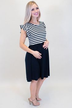 Maternity Dresses for the Cool Mom - Sexy Mama Maternity Maternity Black Dress Bump Friendly, Maternity Black Bump Friendly Dress, Black Maternity Dress Bump Friendly, Maternity Black Bump-friendly Dress, Spring Bump Friendly Black Maternity Dress, Black Bump Friendly Summer Dresses, Black Bump-friendly Summer Dresses, Black Summer Dress With Striped Hem, Black Spring Maternity Dress