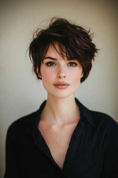 Find your perfect look with these 11 inspiring pixie haircut ideas! Effortlessly chic and full of style. 💇‍♀️✨ #PixieCut #ShortHairInspo #ChicStyles Pixie Cute Hairstyles, Page Boy Haircut Women, Very Short Wavy Hair, Short Edgy Pixie Haircut, Asian Pixie Cut, Very Short Pixie Haircut, Pixie Cuts For Thick Hair, Cuts For Thick Hair