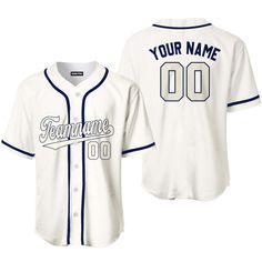 Custom White Blue Cream Baseball Jerseys For Men & Women JN1049_5143 PRODUCT INFORMATION 100% polyester blended fabric, offers outstanding durability, insulation, and wrinkle resistance. Machine wash in cold with similar colors/no bleach/low iron. Breathable, durable, and easy to care for. Moisture-wicking. Advanced 3D Printing Technology: This makes the NEVER FADE hoodies/shirt with machine washing or hand washing. USA standard size. Please refer to our size chart before you order our shirts/hoodies. The color could be slightly different between on the screen and in practice. A perfect gift for women, men, kids, teens, boys, girls, wife, girlfriend, her, husband, boyfriend, him, dog and cat lovers, baby, nursery, grandma grandpa, dad mom, aunt, uncle, sister, brother, veteran soldier, Chr Blue Striped Shirt Outfit, Baseball Uniforms, Custom Baseball Jersey, Uniform Design, Cheap Custom, Team Uniforms, Jersey Design, Green Cream, Baseball Shirts