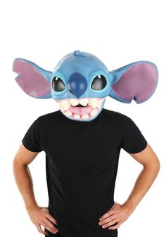 PRICES MAY VARY. Size: Standard Made of molded latex Covers entire head Small eye holes allow limited vision Foam pads inside for comfort and positioning Unleash your mischievous side with our Adult Stitch Deluxe Latex Mask! Perfect for fans of Disney's Lilo & Stitch, this mask is meticulously crafted from molded latex to capture the beloved alien's playful essence. It is designed to cover your entire head and allows you to look just like the lovable Stitch. For visibility, it features small eye Stitch Mask, Mask Wallpaper, Fun Costumes, Led Mask, Kids Gift Guide, Lilo Stitch, Disney Lilo, Stitch Disney, Cool Costumes