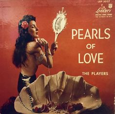 a woman holding a tennis racquet on top of a book with pearls of love