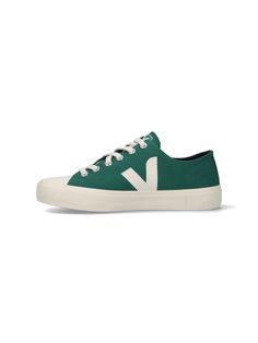 Sneakers from Veja | Veja Sneakers in Green | SS23 Veja Green, Sneakers Green, Veja Sneakers, Green Sneakers, Marine Serre, Logo Label, Boot Accessories, Sneaker Wedge, Low Sneakers