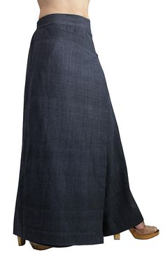 image 6 Full-length Lined Cotton Skirt, Full-length Cotton Lined Skirt, Full Length Cotton Lined Skirt, Fitted Long Skirt With Pockets, Womens Pants, Indigo Dye, Woven Cotton, Aladdin, Charcoal Gray