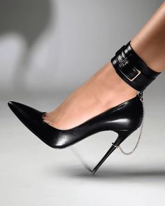 Upper Material: PU Toe Shape: Pointed Toe Heel Height: High (5cm-8cm) Heel Type: Thin Heels Pump Type: Basic Style: Fashion is_handmade: Yes Chic Fits, Close Today, Beautiful High Heels, Stunning Shoes, Killer Heels, Ankle Strap Pumps, Strap Pumps, Pointed Toe Heels, Boots And Sneakers