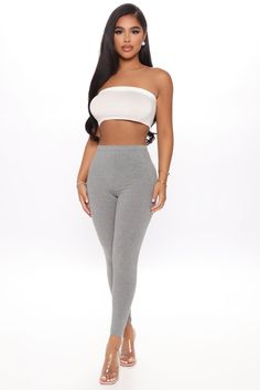 Available In Black, Charcoal, Heather Grey, Navy, And White. Leggings Mid Rise Stretch 95% Cotton 5% Spandex Imported | Lean On Me Leggings in Heather Grey size Small by Fashion Nova Lean On Me, Burgundy Leggings, Burgundy Fashion, Lean On, Belted Pants, White Leggings, Cotton Leggings, Sweaters And Leggings, Plaid Pants