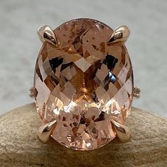 Oval Morganite Ring For Formal Occasions, Oval Morganite Jewelry For Formal Occasions, Oval Morganite Rings With Accent Stones, Classic Oval Morganite Ring, Rose Gold Oval Morganite Topaz Ring, Oval Morganite Solitaire Ring, Solitaire Morganite Oval Ring, Oval Morganite Ring For Anniversary, Oval Ring With Large Stone In Fine Jewelry Style