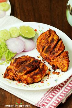 Tandoori Chicken Recipe Tandoori Chicken Recipe, Chicken Starter, Tandoori Recipes, Recipes Shrimp, Spicy Snacks Recipes, Vegetarian Snacks Recipes