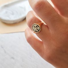 Gold Signet Ring-Monogram Ring-Signet Ring-Personalized Signet Ring-Personalized Jewelry-Monogram Jewelry-Christmas Gifts-Gifts For   Her ,* Material: High Quality Solid 925 Sterling Silver Here is a dainty and simple, yet classy minimalist Signet Ring . The perfect gift for yourself and your loved ones. It's the perfect size for  everyday use and won't bother your finger at all. * Material: High Quality Solid 925 Sterling Silver              Features [] Made to Order [] Material Option: High Quality 925 Sterling Silver-14K Gold Plated-Rose Gold Plated []Dimensions: *Available 1 Oval face size : 10 X 12 mm * All our work is custom made by hand with Love in our workshop                                                               PACKAGE 🎁 All items are gift wrapped with care and sent in Adjustable Initial Ring As Gift, Personalized Black Initial Ring As Gift, Personalized Black Initial Ring For Gift, Adjustable Gold Signet Ring With Monogram, Personalized Initial Ring As A Gift, Initials Engraved Round Band Jewelry As Gift, Symbolic Adjustable Initial Ring As Gift, Symbolic Initials Rings For Gifts, Symbolic Rings With Initials For Gifts