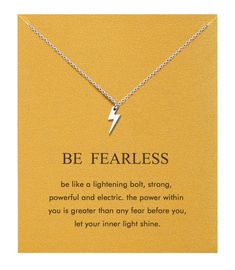 PRICES MAY VARY. This lighting bolt necklace is crafted from hand , select quality stainless steel that hypoallergenicity. Inspirational necklaces make the perfect gift! 16.5'' length chain add 2'' extender chain that will comfortably fit most neck sizes. Package by kraft envelope and pearl paper gift cards, that use recyclable materials, minimizes plastic and environmental impact. Give loved ones a daily reminder to live life with purpose. Inspirational gifts for best friends, sister, family et Inspirational Gifts For Women, Lighting Bolt, Best Friends Sister, Best Friend Necklace, Compass Necklace, Recyclable Materials, Friend Necklaces, Environmental Impact, Daughter Gifts