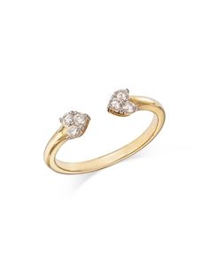 Bloomingdale's Diamond Mini Cluster Cuff Ring in 14K Yellow Gold, 0.18 ct. t.w. - 100% Exclusive Cuff Ring, Cuff Rings, Exclusive Jewelry, Wedding Bands, Jewelry Accessories, Buy Online, In Store, Yellow Gold, Cuff