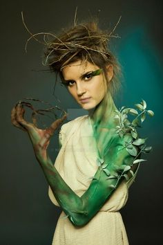 Nature Costume, Karneval Diy, Tree Costume, Wood Nymphs, Hair Halloween, Special Effects Makeup, Fx Makeup, Stage Makeup