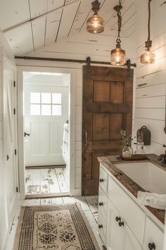 Rustic farmhouse bathrooms blend the charm of the countryside with the comforts of modern livingThese spaces are known for their use of natural materials like wood and stonecreating a warm and inviting atmosphereThe combination of antique fixtures and simplefunctional design brings a sense of timelessness to these bathroomsWhether you are… Country Farmhouse Bathroom Ideas Rustic, Farmhouse Interior Design Bathroom, Antique Bathroom Ideas Farmhouse Style, Country Home Bathroom, Country Farmhouse Aesthetic, Country Home Interiors, Country Style Bathroom, Country Farmhouse Bathroom, Barn Aesthetic