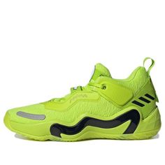 adidas Monsters x Adidas D.O.N.Issue 3 Mike Wazowski Fluorescent Green Basketball Shoes/Sneakers Green Low-top Sneakers With Shock Absorption, Mid-top Basketball Shoes With Boost Midsole For Sports, Athleisure Basketball Shoes With Boost Midsole, Green Sporty Sneakers With Shock Absorption, Athleisure Sneakers With Boost Midsole For Sports, Green Lace-up Basketball Shoes For Training, Adidas Green Basketball Shoes With Logo, Green Adidas Basketball Shoes With Logo, Adidas Green Sneakers For Sports