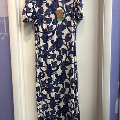 The Straight Cut Of This Cotton And Modal-Blend Midi Dress Is Punctuated With Short Puffed Sleeves That Add Volume And A Bit Of Drama! New With Tags Boden Dresses, Blue Midi Dress, Puffed Sleeves, Blue Ribbon, Straight Cut, Puff Sleeve, Paisley, Blue White, Midi Dress