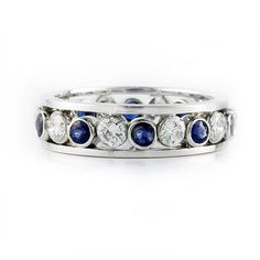 You can buy this unique vintage sapphire diamond eternity ring online for an incomparable price. Do not miss this valuable Bez Ambar design for sale online only! Fantasy Rings, Bez Ambar, Enagement Rings, Boho Jewellery Necklaces, Fantasy Ring, Swiss Blue Topaz Ring, Diamond Eternity Ring, Vintage Sapphire, Full Eternity Ring