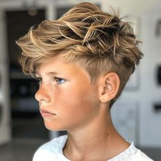 Textured Fringe Boys Haircut, Preteen Boy Haircuts Long On Top, Boys Haircut Long On Top Short On Sides, Middle School Boy Haircut, Hair Styles For Boys, Cool Hairstyles For Boys