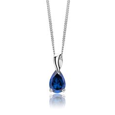 PRICES MAY VARY. BEAUTIFUL BIRTHSTONE PENDANT - Orovi premium gemstones are set in 14K 585 White Gold to shine and impress. Created blue Sapphire is September's birthstone. Total Weight: 0.6 gm, Width: 5 mm, Height: 12 mm, Length: 45 cm, Gem Carat: 0.66. READY TO WEAR NECKLACE - We've included a dainty 925 Sterling Silver chain that is already attached to the 14K white gold pendant and is ready to wear right out of the box. Spring ring clasps so hands of all ages can open or close easily. Chain September Birthstone Necklace, White Gold Earrings Studs, Wear Necklaces, Sterling Silver Chain Necklace, Sky Blue Topaz, Birthstone Pendant, 925 Sterling Silver Chain, Silver Pendants, Box Spring