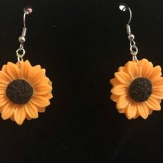 Summer Sunflower Paper Quilling Earrings 1st Anniversary Etsy Doctor Earrings, Flower Cottagecore, Cottagecore Fall, Paper Quilling Earrings, Autumn Earrings, Quilling Earrings, Sunflower Earrings, Earring Wires, Fall Earrings