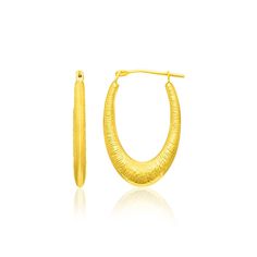 Buy LOVCIA Luxury Graceful 14k Yellow Gold Textured Oval Hoop Earrings Oval Hoop Earrings, Snap Lock, Fine Earrings, Gold Hoops, Gold Texture, Gold Hoop, Gold Hoop Earrings, Earrings Handmade, Precious Metals