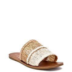 Coconuts-Watchout Slide Sandal Complement your summer dresses with the Watchout slide sandal from Coconuts. Woven and braided detailing on the single-banded jute strap adds to the laid-back vibe of this flat sandal. Brown Braided Sandals For Vacation, Braided Open Toe Sandals For Summer, Casual Braided Sandals For Summer, Casual Braided Sandals For Spring, Casual Beige Braided Sandals, Summer Sandals With Woven Leather For Spring, Woven Leather Sandals For Summer, Spring Summer Sandals With Woven Leather, Casual Braided Sandals In Natural Color