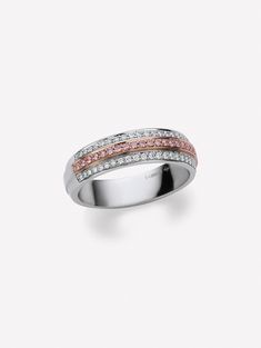 3-row Half-eternity band with Argyle pink diamonds and white diamonds by J F I N E  in Platinum and 18K Argyle Pink Diamonds, Argyle Diamonds, Pink Diamonds, Diamond Eternity Band, Half Eternity Band, Eternity Band Diamond, Diamond Eternity, Fancy Color Diamonds, Eternity Band