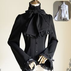 Gothic Aristocrat, Elegant Gothic, Stand Up Collar, Modieuze Outfits, Collar Blouse, Women's Costumes, Gothic Lolita, Character Outfits, Lolita Fashion