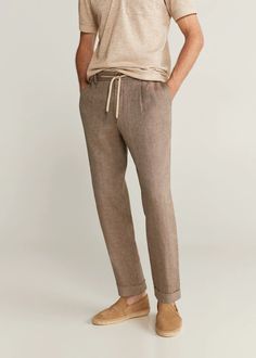 Mens Linen Pants Outfit, Mens Linen Dress Pants, Men In Linen, Linen Trousers Outfit, Trousers Outfit Men, Linen Trousers Men, Men Linen Shirt, Linen Pants Outfit, Old Money Outfit