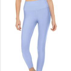 The Famous Alo Airlift 7/8 High-Waist Legging Color: Marina (A Beautiful Baby Blue) Size M Nwt Questions? Leave A Comment Below! Alo Yoga Sports Bottoms, Alo Yoga Full-length Activewear, Light Blue Compression Activewear, Light Blue Leggings For Sports, Moisture-wicking Bottoms For Pilates In Spring, Spring Moisture-wicking Bottoms For Pilates, Alo Yoga Athleisure Bottoms For Pilates, Alo Yoga Compression Bottoms For Pilates, Alo Yoga Tight Bottoms For Pilates