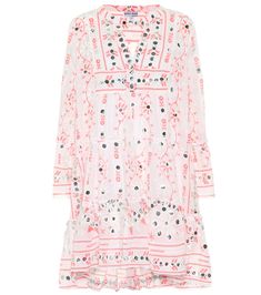 JULIET DUNN EMBELLISHED COTTON MINIDRESS. #julietdunn #cloth David Koma, Ladies Dress Design, Pink Print