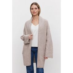 Velvet Calli Open Front Cardigan / Oat - nineNORTH | Men's & Women's Clothing Boutique Krewe Sunglasses, Belted Jacket, Solid & Striped, Open Front Cardigan, Paige Denim, Knit Pants, Shawl Collar, Women Clothing Boutique, Women Fragrance