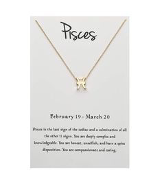 PRICES MAY VARY. Pisces Is A Water Element. Ruled By Mystical Neptune,This Sign Is Extremely Receptive, Compassionate,And Other Directed. Personalized And Fashion Design,Created Using High Polished Makes The Sweetest,Meaningful Gift!Match With Suitable Apparel For Different Occasion.Gift Package Available, Ready For Gifting. The Necklace Is Made Of Alloy And Gold Tone With Strengthen Stainless Steel Lobster Claw Clasps,Solid And Durable. Note: Please Take Your Necklace Off When You Are Bathing A Aquarius Necklace, Pet Memorial Necklace, Astrology Necklace, Memorial Pendant, Cuff Bracelets Handmade, Urn Pendant, Urn Jewelry, Water Element, 12 Zodiac