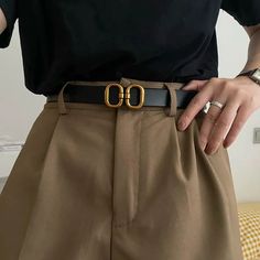 Product information   Features: All-match fashion leather belt  Material: Leather,Alloy（Antique Bronze Buckle）  Color: White,Black,Khaki,Brown  Size: Belt Length: 103cm/40.5in,Belt Width: 2.3cm/0.9in  Package included: 1x Brand New Belt    Notes:  1. Due to the different monitor and light effect, the actual color of the item might be slightly different from the color showed on the pictures.  2. Please allow 1-3cm measuring deviation due to manual measurement.                  Color: WHITE, black Female Jeans, Trendy Belts, Jeans Patchwork, Luxury Belts, Denim Belt, Belt For Women, Leather Denim, Waist Strap, Matches Fashion